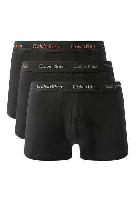 Low-Rise Stretch Cotton Trunks, Set of 3